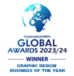 Graphic design business of the year award logo
