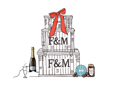 Various simple line illustrations Fortnum & Mason