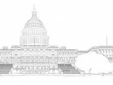 Digital illustration of a government building